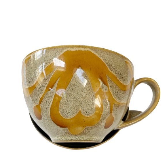 Pier 1 Kioko Flat Cups & Saucer Set Stoneware - Picture 3 of 8